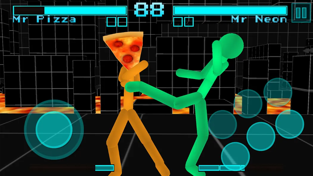 Stickman Fighting Neon Warrior  [МОД Бесконечные монеты] Screenshot 4