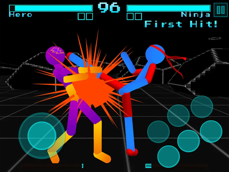 Stickman Fighting Neon Warrior  [МОД Бесконечные монеты] Screenshot 5