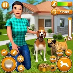 Взломанная Pet Dog Family Adventure Games  [МОД Unlocked] - полная версия apk на Андроид