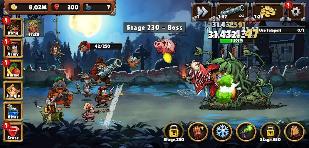 Apes vs. Zombies  [МОД Menu] Screenshot 4