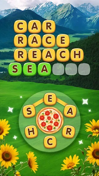 Word Pizza - Word Games  [МОД Бесконечные монеты] Screenshot 1