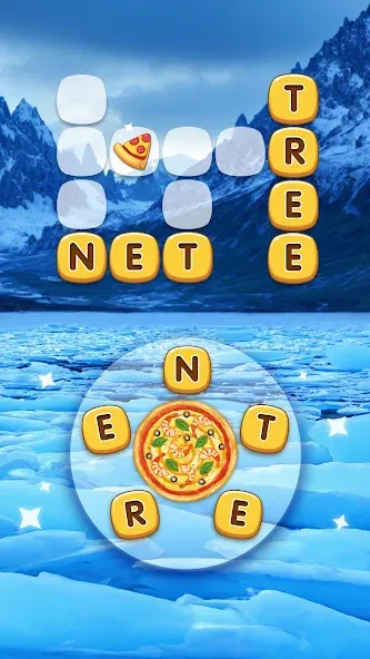 Word Pizza - Word Games  [МОД Бесконечные монеты] Screenshot 2