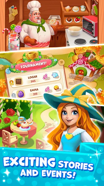 Candy Valley - Match 3 Puzzle  [МОД Unlocked] Screenshot 2