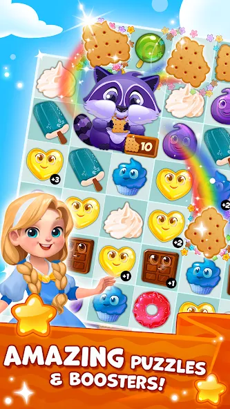 Candy Valley - Match 3 Puzzle  [МОД Unlocked] Screenshot 3