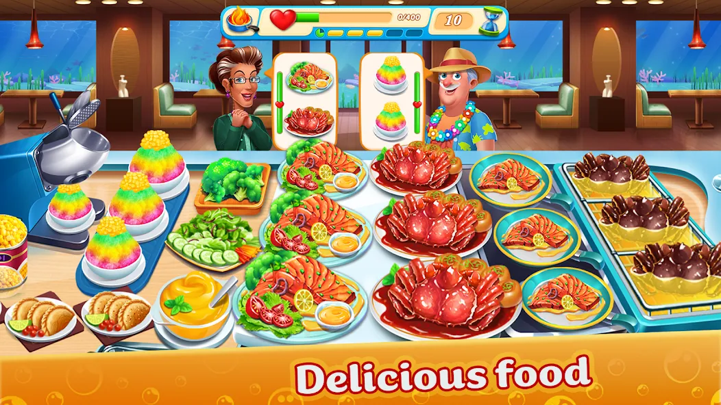 Cooking Aquarium - A Star Chef (Кукинг Аквариум)  [МОД Бесконечные монеты] Screenshot 3