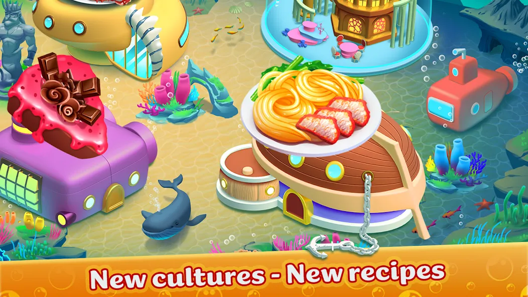 Cooking Aquarium - A Star Chef (Кукинг Аквариум)  [МОД Бесконечные монеты] Screenshot 5