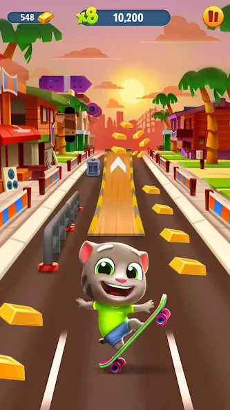 Talking Tom Gold Run  [МОД Unlimited Money] Screenshot 1