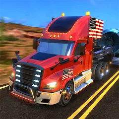 Скачать взлом Truck Simulator USA Revolution (Трак Симулятор США Революция)  [МОД Mega Pack] - полная версия apk на Андроид