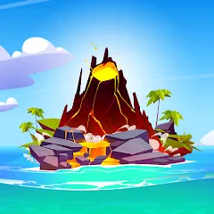 Скачать взломанную Volcano Island - Sim Game (Вулканический остров)  [МОД Меню] - полная версия apk на Андроид