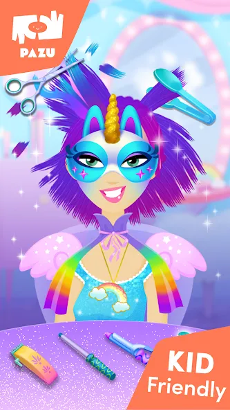 Girls Hair Salon Unicorn  [МОД Unlocked] Screenshot 3