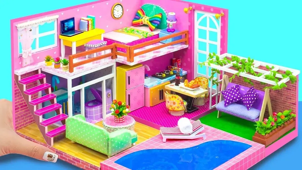 Girl Doll House Design Games (Дизайнерские игры для девочек Домик для кукол)  [МОД Бесконечные деньги] Screenshot 2