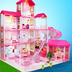 Взломанная Girl Doll House Design Games (Дизайнерские игры для девочек Домик для кукол)  [МОД Бесконечные деньги] - полная версия apk на Андроид