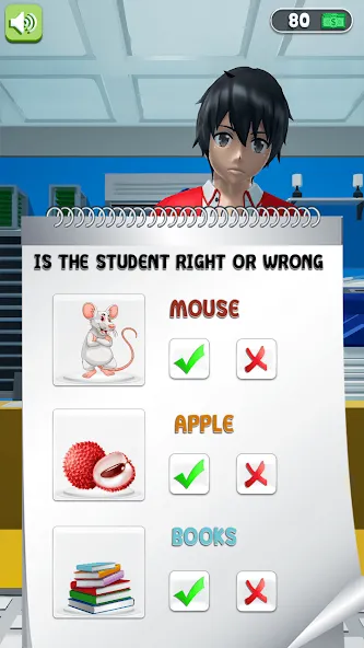 Anime School Teacher Simulator  [МОД Много денег] Screenshot 2