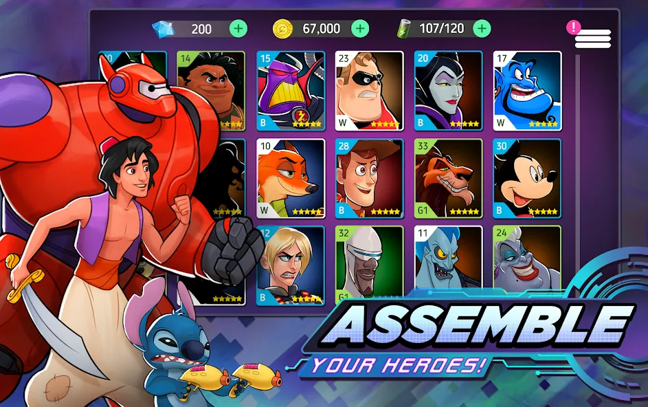 Disney Heroes: Battle Mode (Дисней Хироус)  [МОД Unlocked] Screenshot 3