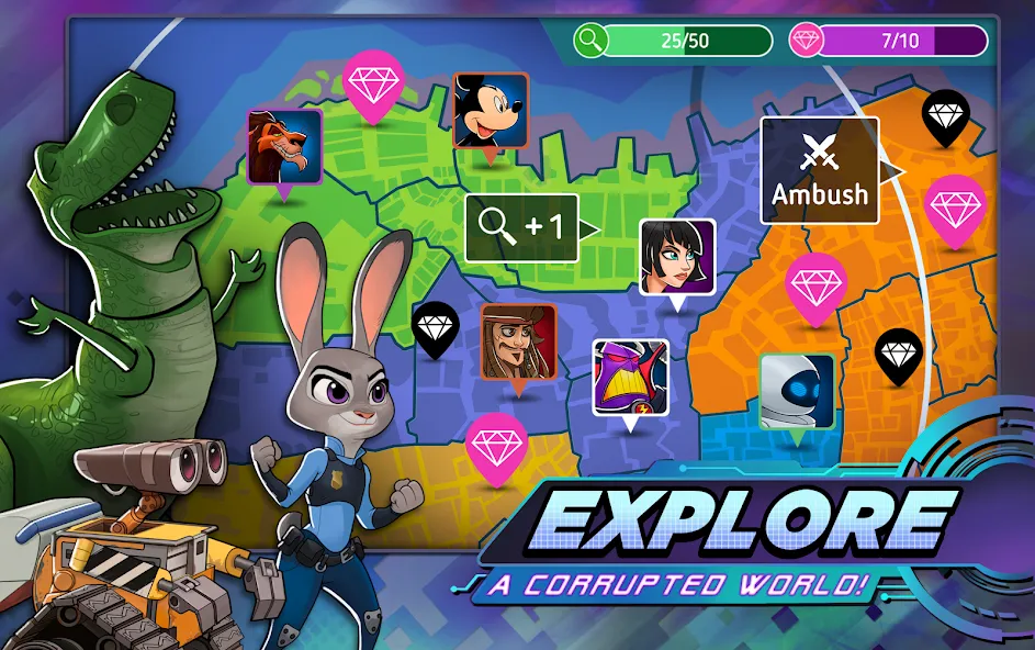 Disney Heroes: Battle Mode (Дисней Хироус)  [МОД Unlocked] Screenshot 5