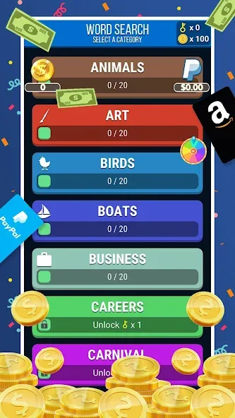 Make Money: Word Search (Мейк Мани)  [МОД Unlocked] Screenshot 1