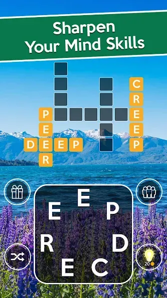 Word Cross: Crossy Word Search (Уорд Кросс)  [МОД Бесконечные деньги] Screenshot 2