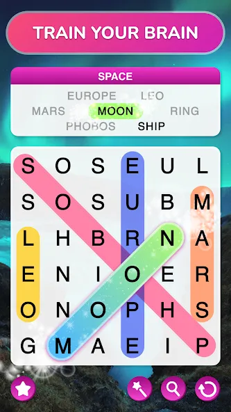 Word Search - Word Puzzle Game  [МОД Бесконечные монеты] Screenshot 2