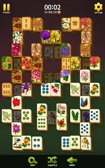 Mahjong Blossom Solitaire  [МОД Menu] Screenshot 4