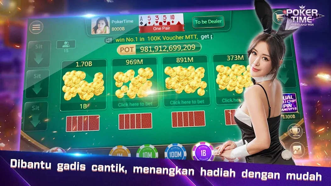 Poker Time- Pulsa Texas Holdem (Покер Тайм)  [МОД Меню] Screenshot 2