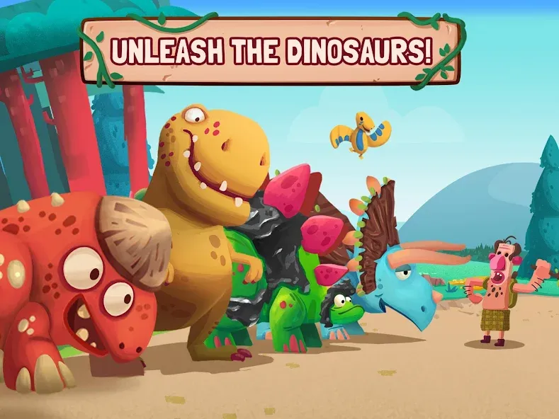 Dino Bash: Dinosaur Battle (Дино Баш)  [МОД Menu] Screenshot 2