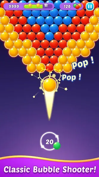 Bubble Shooter Gem Puzzle Pop (Бабл Шутер Драгоценный камень)  [МОД Бесконечные деньги] Screenshot 1