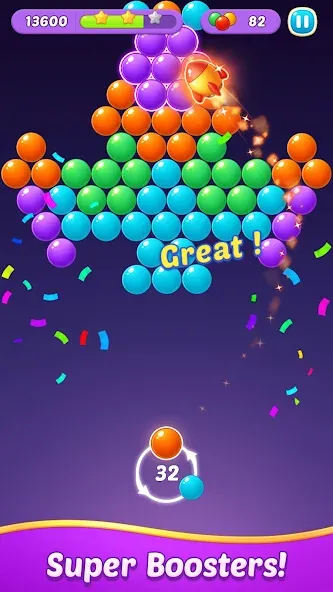 Bubble Shooter Gem Puzzle Pop (Бабл Шутер Драгоценный камень)  [МОД Бесконечные деньги] Screenshot 2