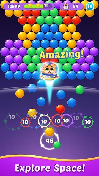 Bubble Shooter Gem Puzzle Pop (Бабл Шутер Драгоценный камень)  [МОД Бесконечные деньги] Screenshot 4