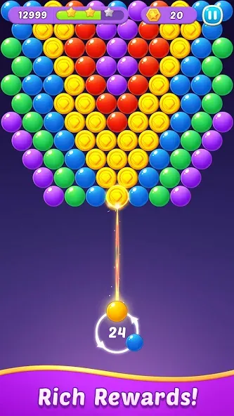 Bubble Shooter Gem Puzzle Pop (Бабл Шутер Драгоценный камень)  [МОД Бесконечные деньги] Screenshot 5