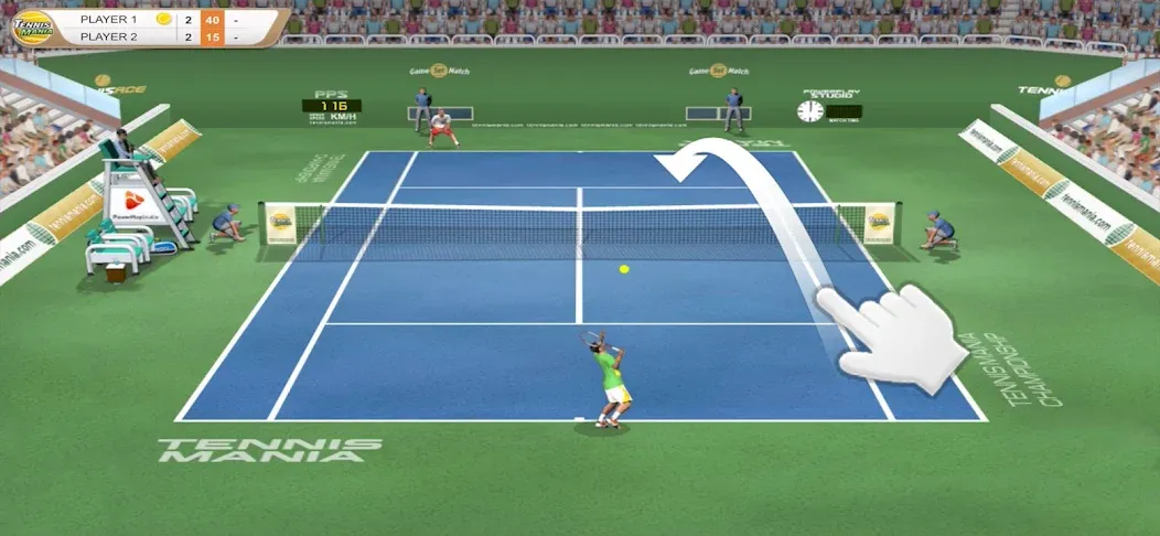Tennis Mania Mobile (Теннис Мания Мобайл)  [МОД Unlimited Money] Screenshot 1