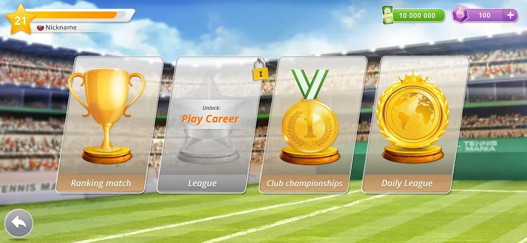 Tennis Mania Mobile (Теннис Мания Мобайл)  [МОД Unlimited Money] Screenshot 4