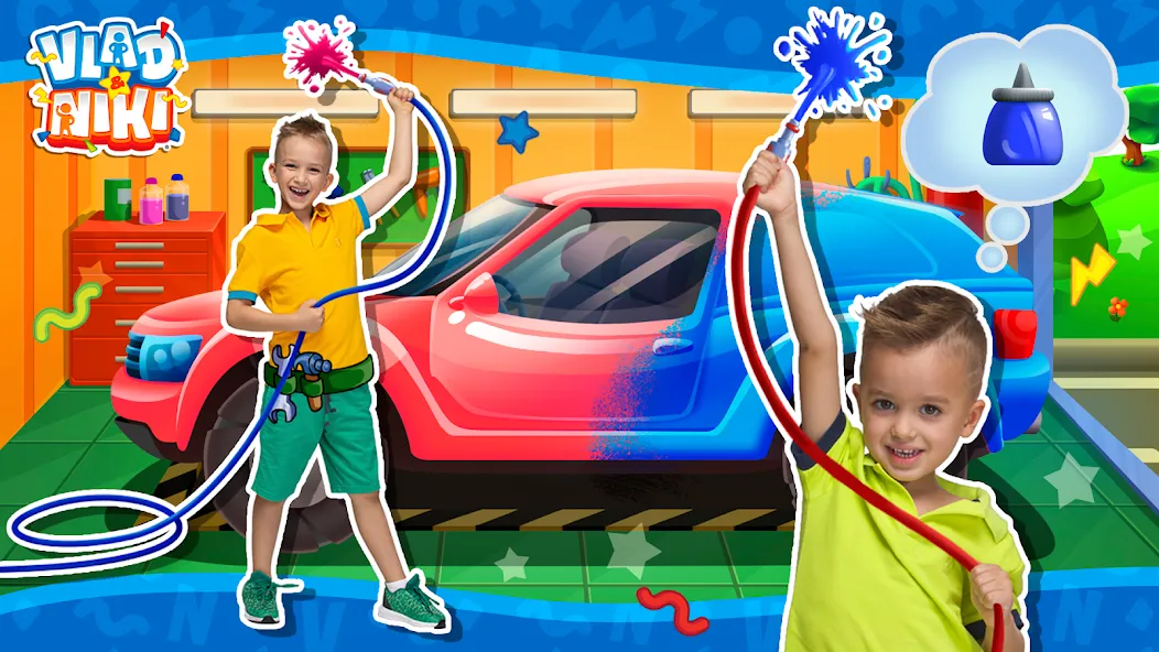 Vlad and Niki: Car Service  [МОД Меню] Screenshot 1