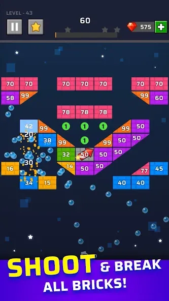 Brick Out - Shoot the ball (Брик Аут)  [МОД Много монет] Screenshot 1