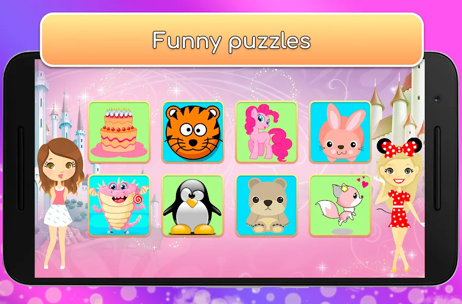 Kids Games for Girls. Puzzles  [МОД Menu] Screenshot 2