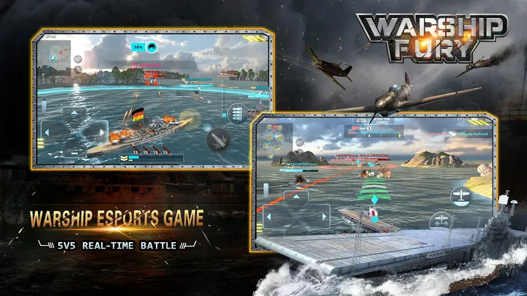 Warship Fury  [МОД Бесконечные деньги] Screenshot 2