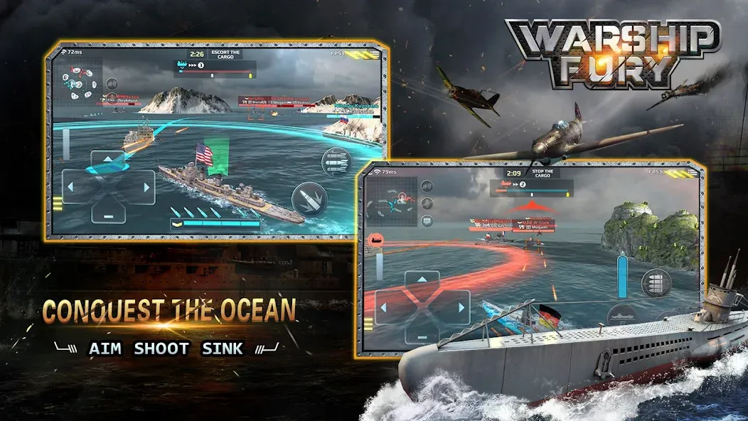 Warship Fury  [МОД Бесконечные деньги] Screenshot 3