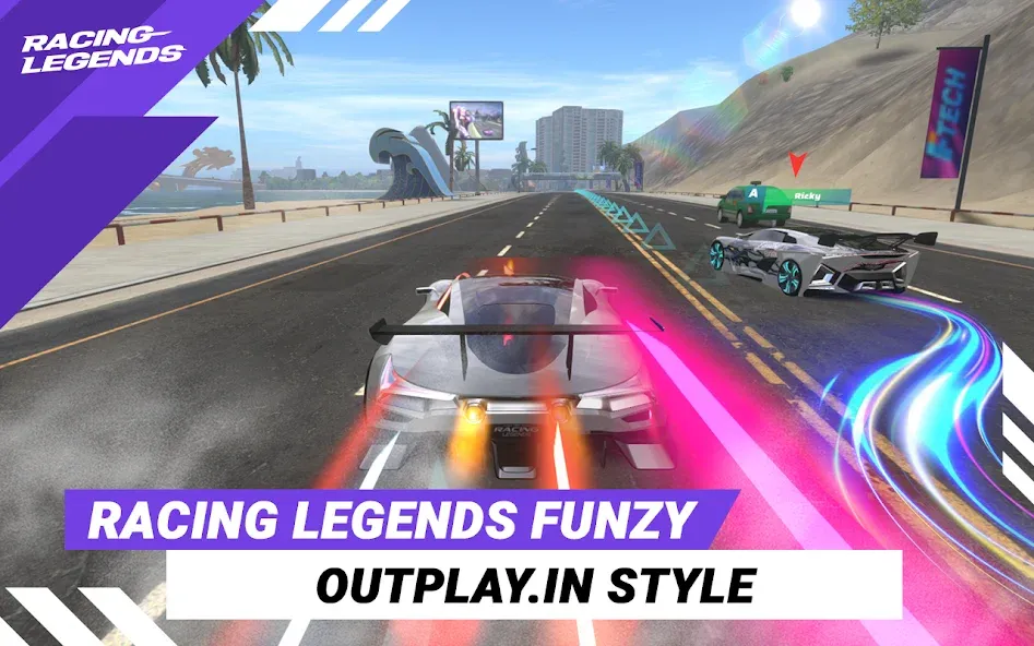 Racing Legends Funzy (Расинг Легендс Фанзи)  [МОД Много денег] Screenshot 1