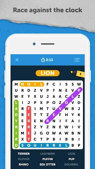 Infinite Word Search Puzzles (Инфинити ворд срч пазлы)  [МОД Mega Pack] Screenshot 1