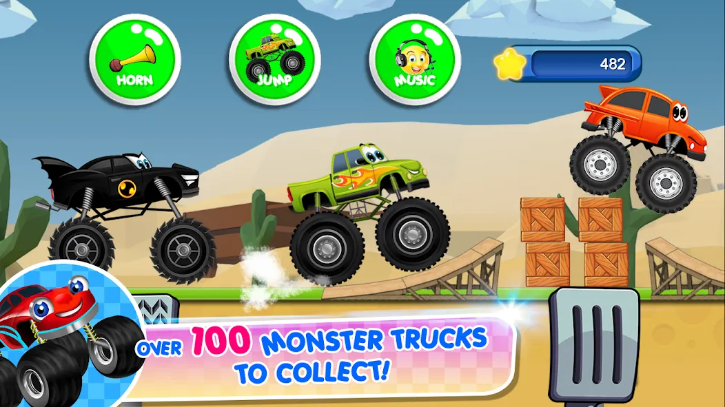 Monster Trucks Game for Kids 2 (Монстр Тракс Игра для Детей 2)  [МОД Меню] Screenshot 2