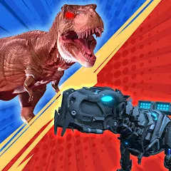 Взломанная Dinosaur Monster Fight Battle (Бамбам Монстр Против 100 Дверей)  [МОД Много денег] - последняя версия apk на Андроид