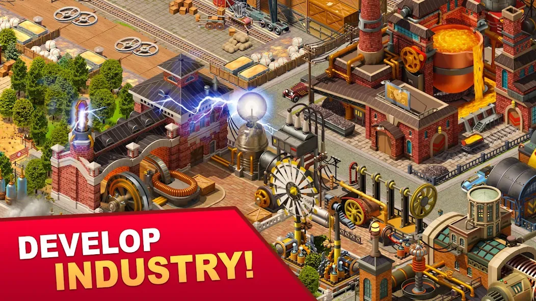 Steam City: Town building game (Стим Сити)  [МОД Бесконечные деньги] Screenshot 3