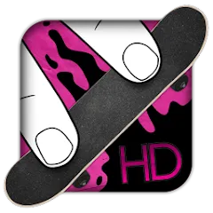 Скачать взломанную Fingerboard HD Skateboarding (Фингерборд ХД скейтбординг)  [МОД Меню] - полная версия apk на Андроид