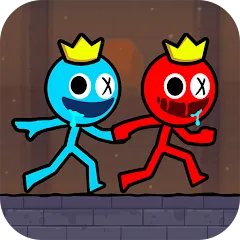 Взломанная Red and Blue Stickman 2024 (Ред энд Блу Стикмен 2)  [МОД Unlocked] - стабильная версия apk на Андроид