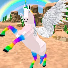 Взлом Flying Unicorn Pegasus Games  [МОД Unlimited Money] - полная версия apk на Андроид