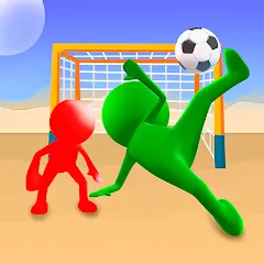 Взломанная Stickman Soccer Football Game  [МОД Unlocked] - полная версия apk на Андроид