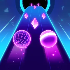 Скачать взлом Rolling Twins: Music Ball Rush (Роллинг Твинс)  [МОД Все открыто] - последняя версия apk на Андроид