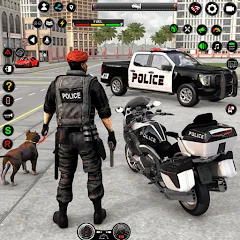 Взломанная US Police Car Parking - King  [МОД Unlimited Money] - полная версия apk на Андроид