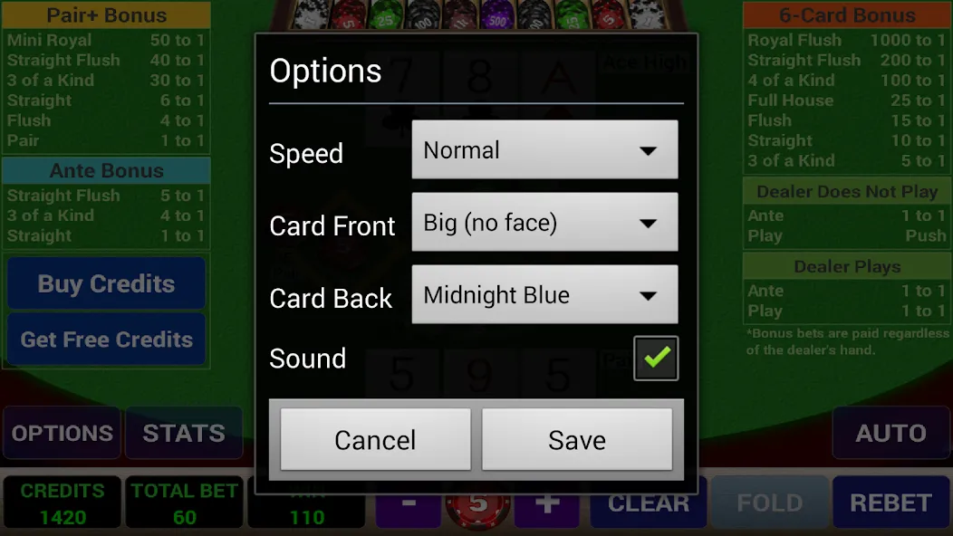 Ace 3-Card Poker (эйс 3)  [МОД Много монет] Screenshot 4