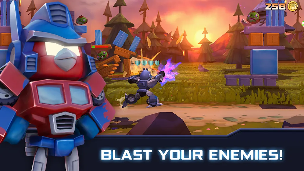 Angry Birds Transformers (Энгри Брдс Трансформеры)  [МОД Много монет] Screenshot 1