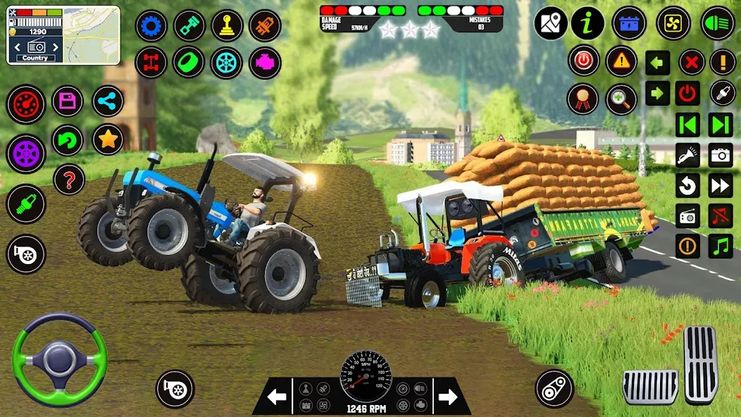 Indian Tractor Farming Games  [МОД Много денег] Screenshot 1